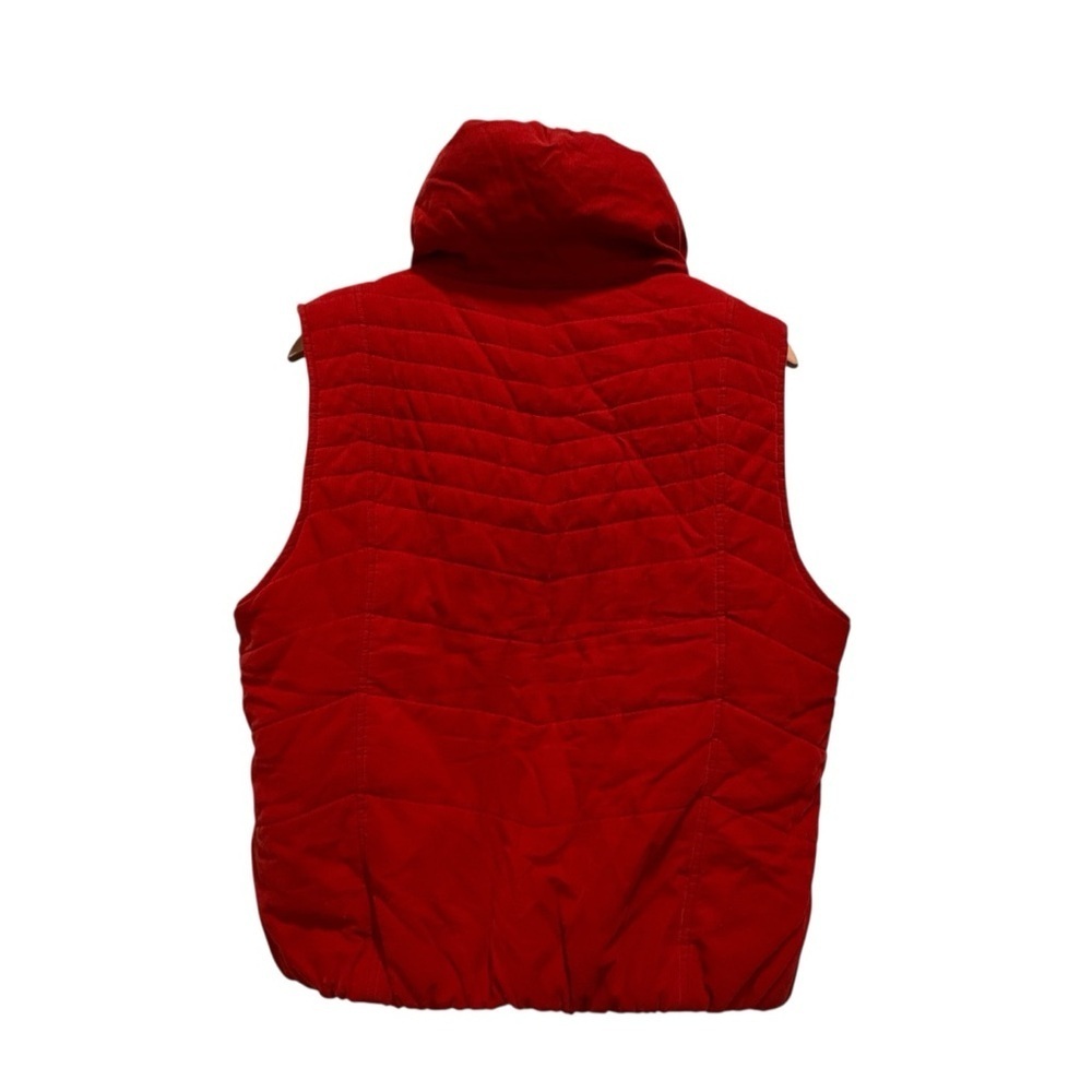 Daughters of the Liberation Woman’s Vest Velvet Zip Snap Up Pockets Puffer Sz L - Picture 2 of 7